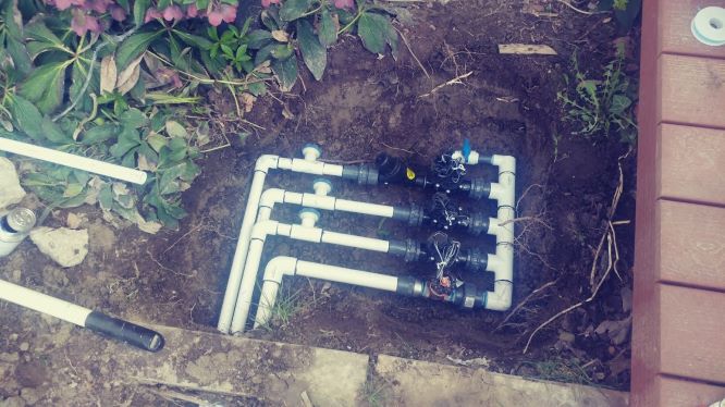 Complete sprinkler valve installation